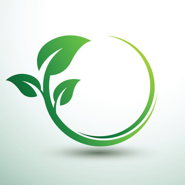 Green leaves logo stock illustration. Illustration of icon - 111456146