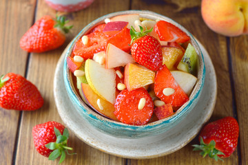 Fruit salad with strawberries