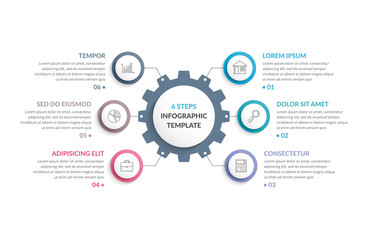 Infographic Template with Gear