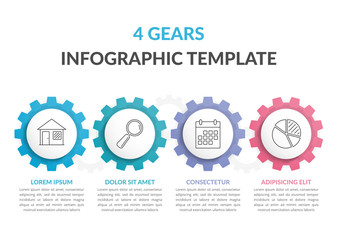 Infographic Template with Gear