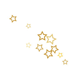 Magic gold stars confetti. Christmas and New Year falling stars background. Sparkling glitter celebration confetti decoration. Rich VIP premium design