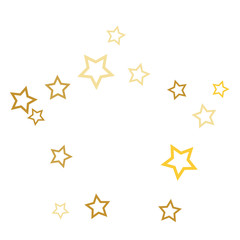 Magic gold stars confetti. Christmas and New Year falling stars background. Sparkling glitter celebration confetti decoration. Rich VIP premium design