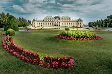 Wien Architektur Schloss Belvedere mit Garten
