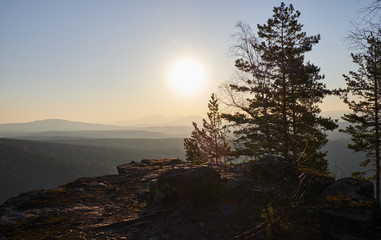 landscape of mountains during dawn