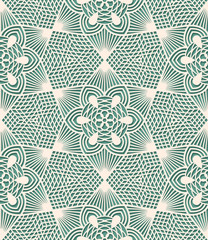 Seamless lace pattern on blue background