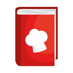 book recipes with chef hat vector illustration design