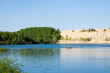 the quarry filled with water
