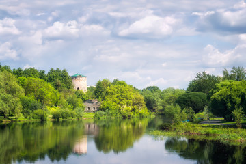 Fototapeta na wymiar The Pskova river
