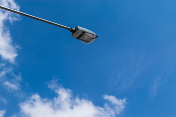 Thailand lamppost in blue sky