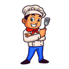 Chef Boy Mascot Design Vector