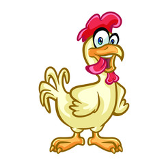 Chicken Crazy Mascot Design Vector