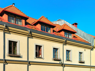 Fragment of modern apartment building Vilnius