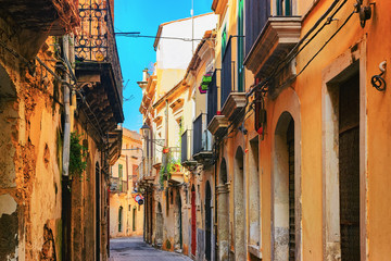 Ancient street in Siracusa Sicily