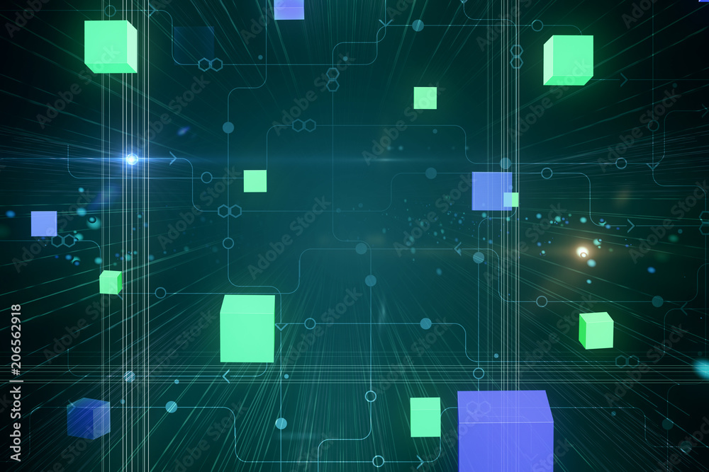 Canvas Prints abstract cyberspace backdrop