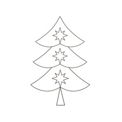 Fototapeta premium Christmas tree with a Christmas star.