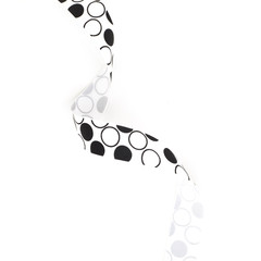 Ribbon Black and white circle on whit background