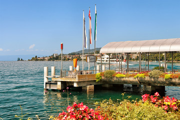 Landing stage Geneva Lake in Montreux