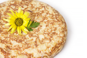 omelette with potatoes and onions