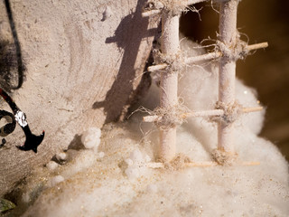 decorative staircase in winter, not a real decor