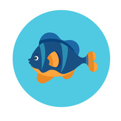 Sea fish flat icon