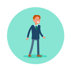 Vector flat icon a office worker