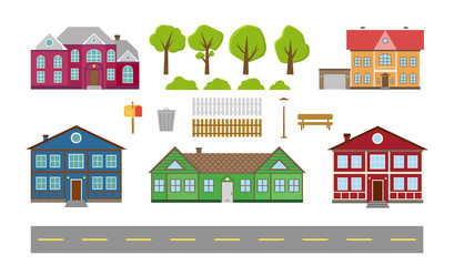 Vector set of houses.