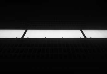 Minimalistic window slit with dramtic light backdrop
