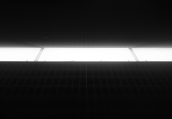 Horizontal minimal window slit with dramtic light backdrop