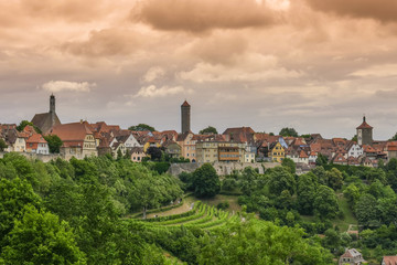 Fototapeta na wymiar Views of Rothenburg ob der Tauber, Bavaria, Germany, Europe