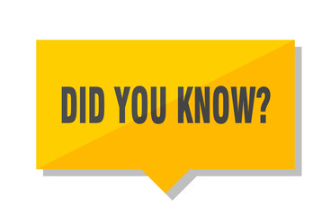 did you know price tag