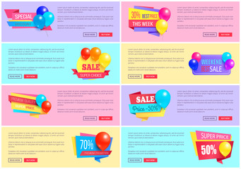 Special Discount Weekend Sale Best Balloons Label