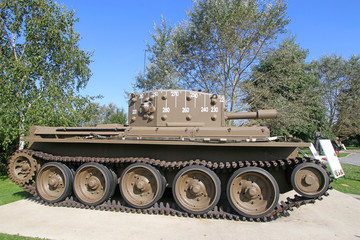 Vintage military tank