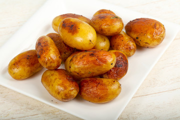 Young baked potato