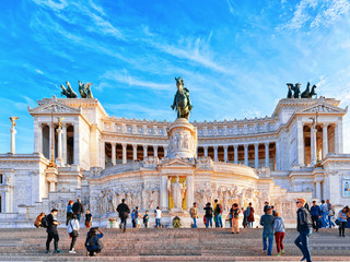 Obraz premium Monument of Victor Emmanuel in Piazza Venezia Rome