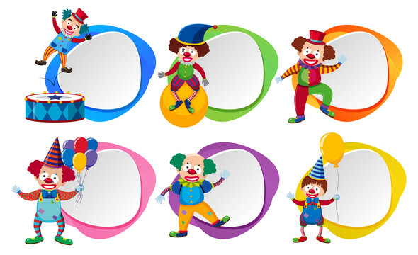 Six Clowns and Colour Template