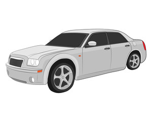 city car vector drawing illustration