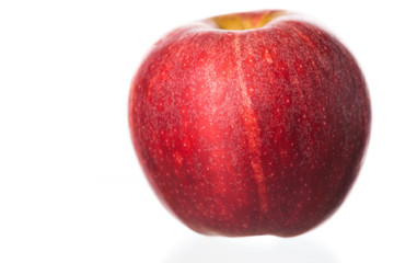 Fresh red apple on white background.