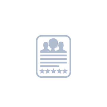 employee review, team evaluation icon