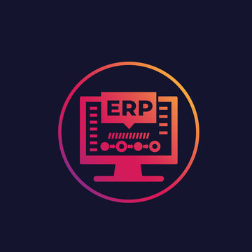 ERP, enterprise resource planning icon