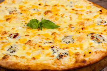 Four cheese pizza