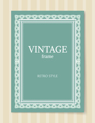 Vintage Frame Retro Style Poster Decorative Border