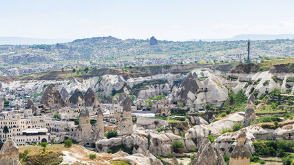Obraz na płótnie Canvas Goreme town between mountains in Cappadocia