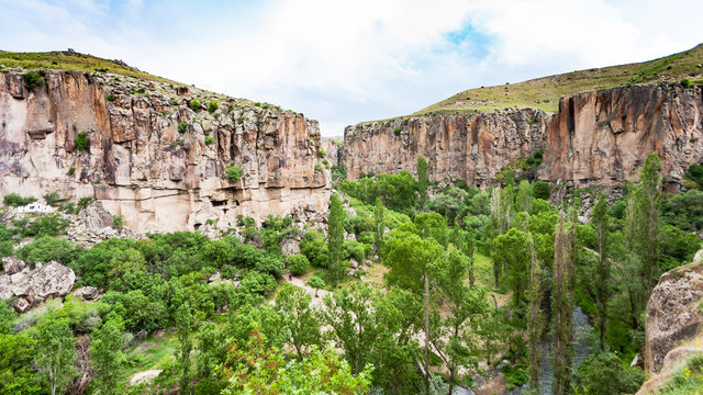 panoramic view of Ihlara Valley in Cappadocia