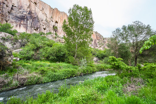 Melendiz river in Ihlara Valley in Cappadocia