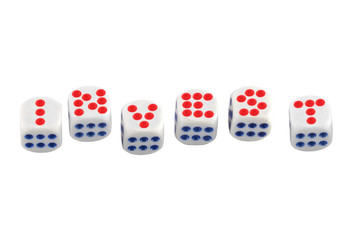 Invest Dice isolated on white background