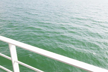 View of the sea from the ship