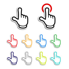 イラスト素材｜手のサイン アイコン