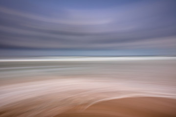 Blurred waves and Indian ocean coastline - Mozambique