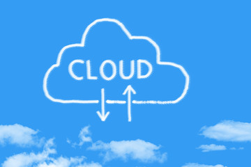 concept cloud shape on blue sky