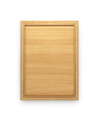 деревянная панель, изолированных на белом фоне, шаблон. 3d иллюстрации